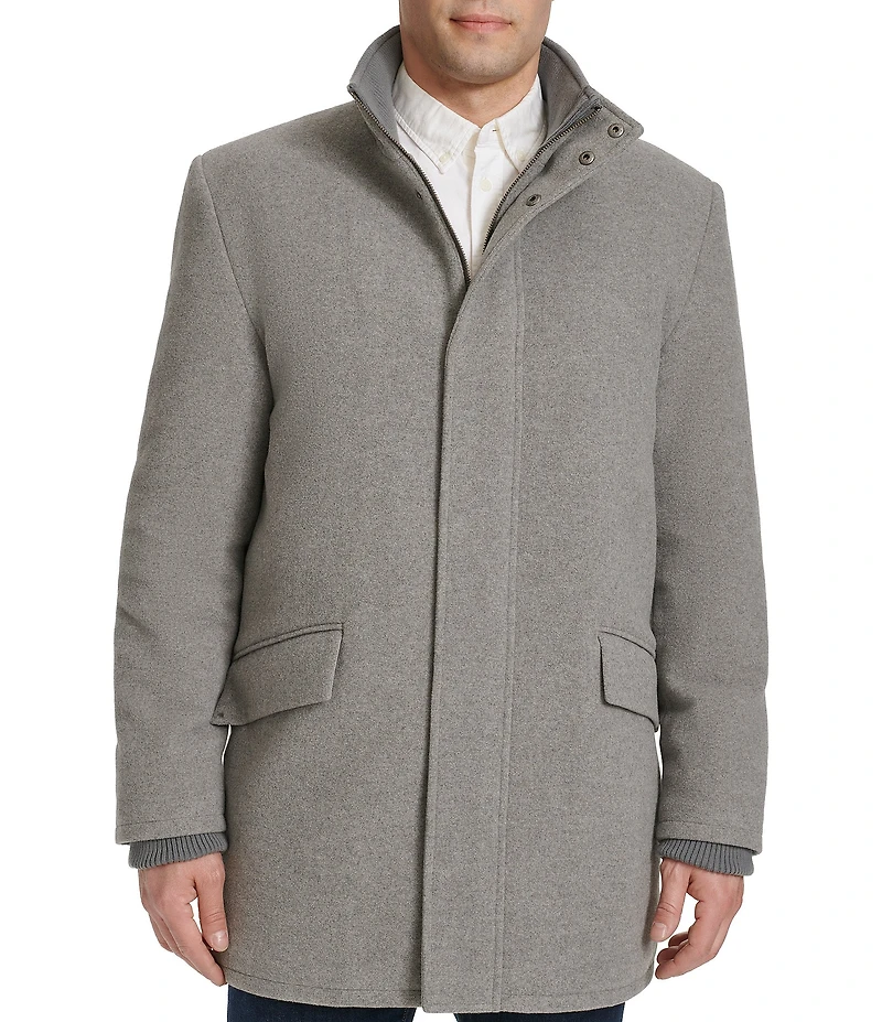 Cole Haan Wool Blend Plush Solid Coat