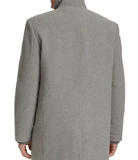 Cole Haan Wool Blend Plush Solid Coat
