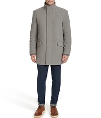 Cole Haan Wool Blend Plush Solid Coat