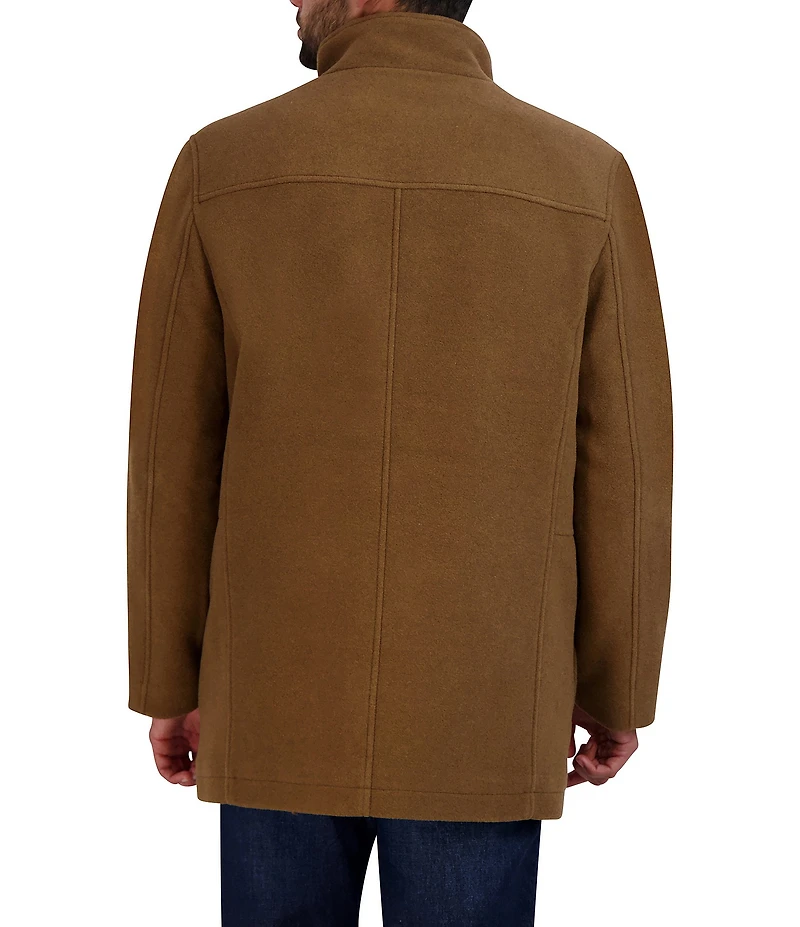 Cole Haan Wool Blend Plush Car Solid Coat