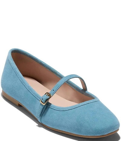 Cole Haan Yelena Suede Mary Jane Ballet Flats