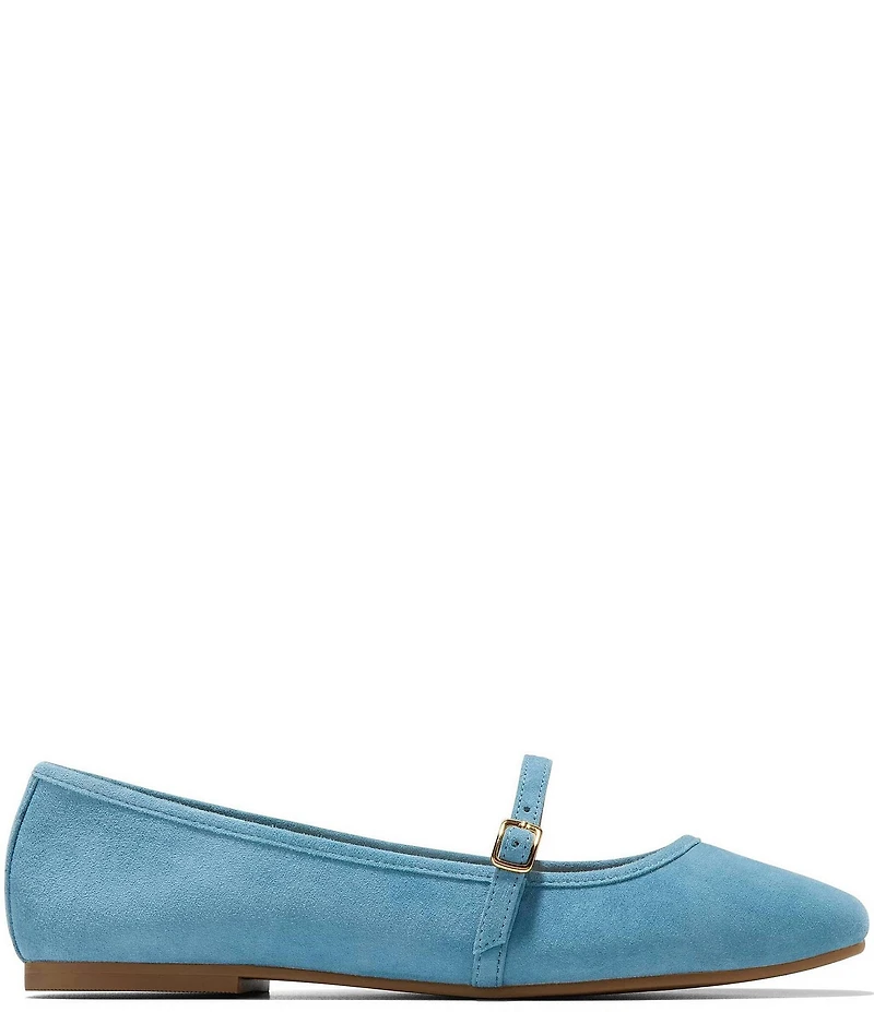 Cole Haan Yelena Suede Mary Jane Ballet Flats