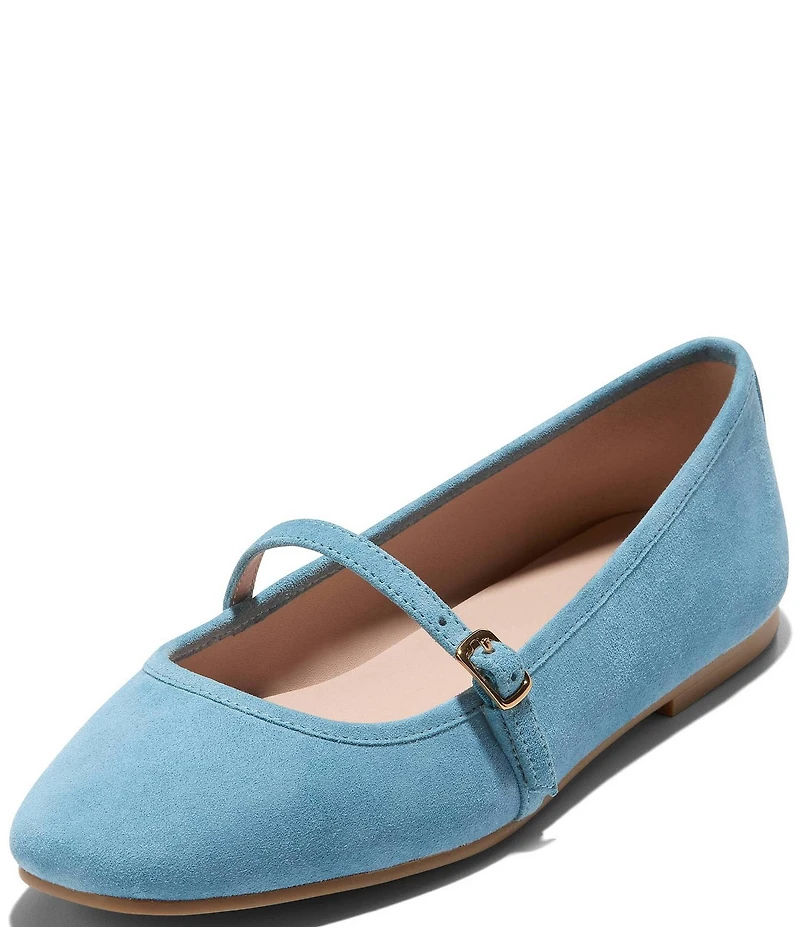 Cole Haan Yelena Suede Mary Jane Ballet Flats