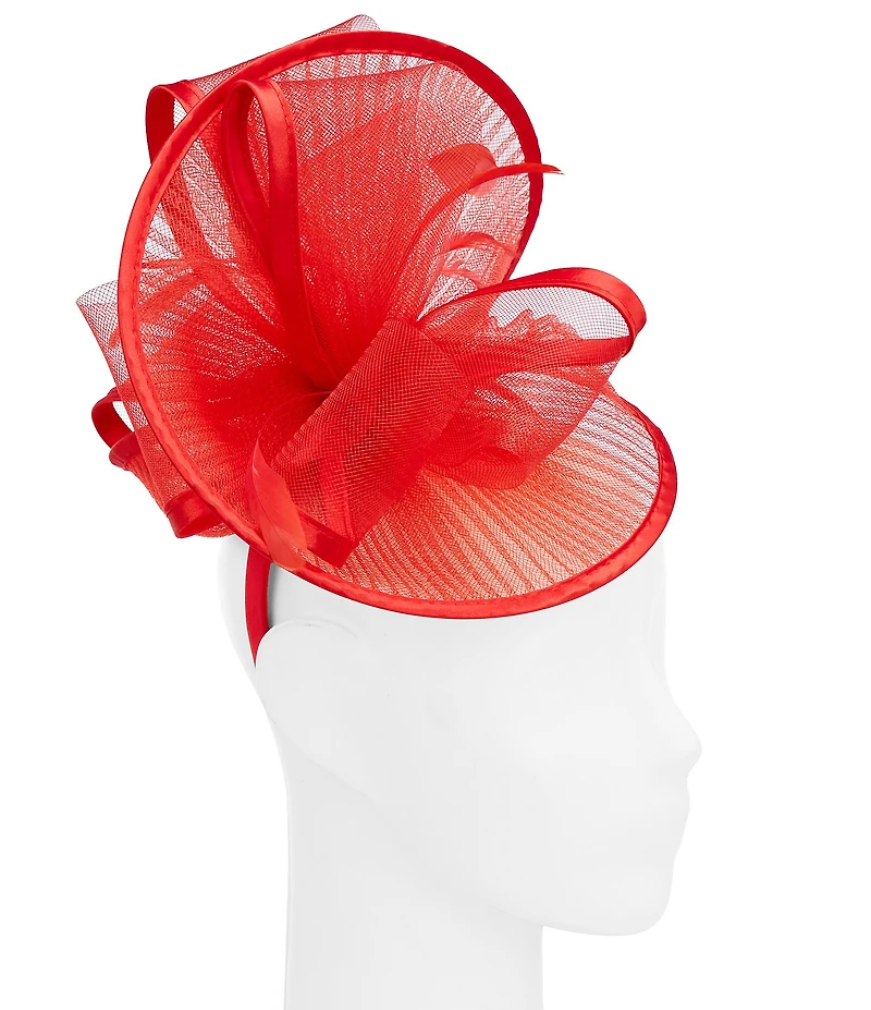 Collection 18 Sheer Pleated Feather Fascinator
