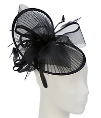 Collection 18 Sheer Pleated Feather Fascinator
