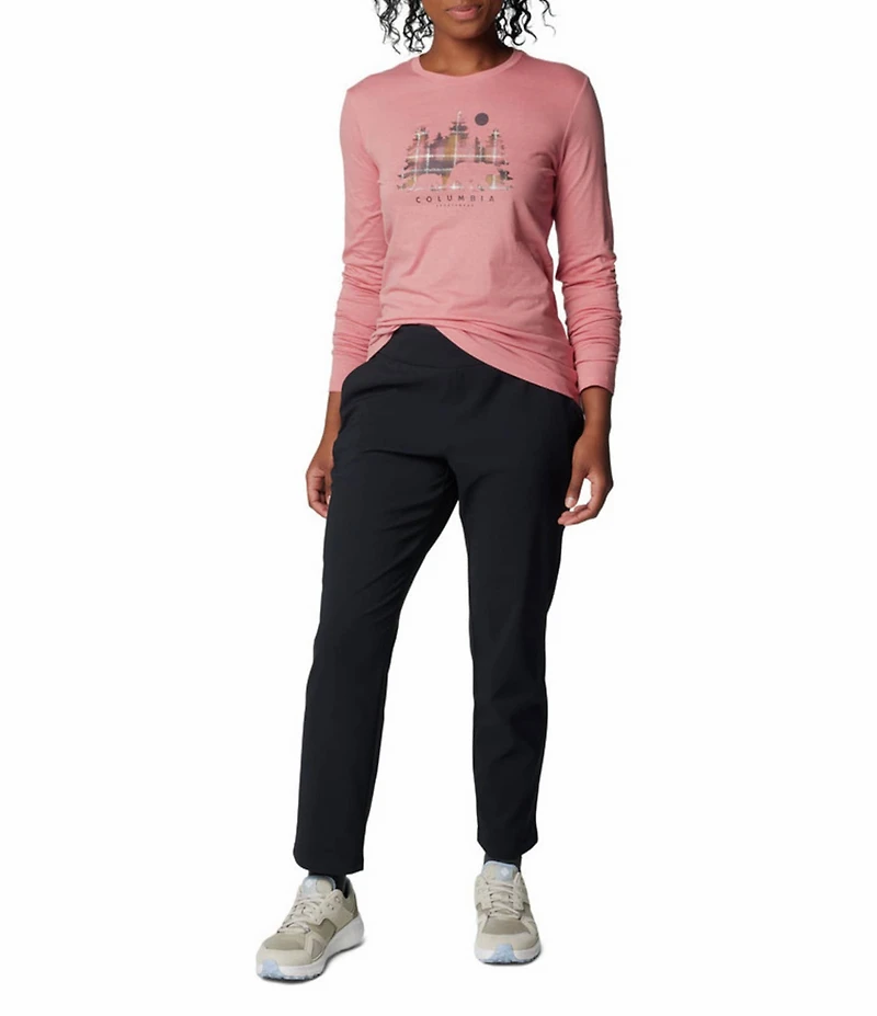 Columbia All Seasons Built-In Stretch Mid Rise Wide Waist Pull-On Pants