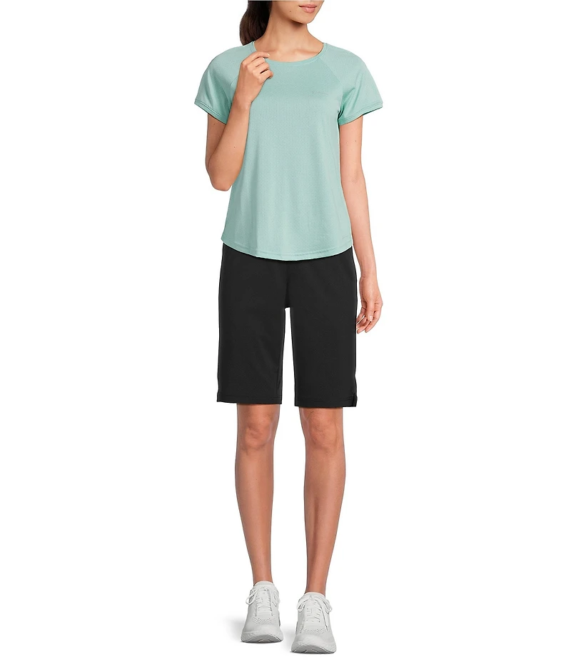 Columbia All Seasons Omni-Shade Mid Rise Waist Long Pull-On Bermuda Shorts