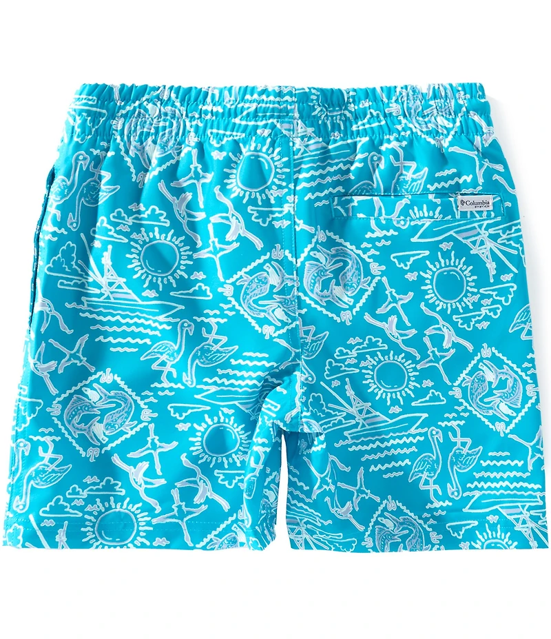 Columbia Big Boys Rambler Flamingo Print Water Shorts