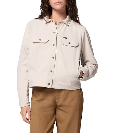 Columbia Blue Point Creek Corduroy Point Collar Long Sleeve Snap Front Shirt