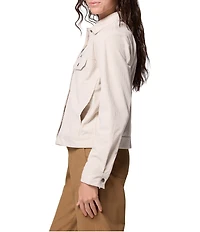 Columbia Blue Point Creek Corduroy Point Collar Long Sleeve Snap Front Shirt