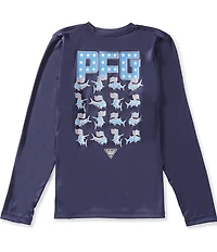 Columbia Boys Long Sleeve Y Terminal Tackle PFG Fish Bars Shirt