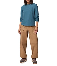 Columbia Brea Falls Grid Stretch Knit Crew Neck Long Sleeves Omni-Wick Tee