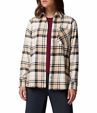 Columbia Calico Basin Stretch Flannel Point Collar Button Front Plaid Shirt