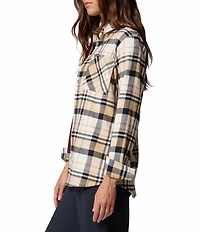 Columbia Calico Basin Stretch Flannel Point Collar Button Front Plaid Shirt