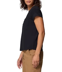 Columbia Daniela Falls Knit Crew Neck Short Sleeves Patch Pocket Tee