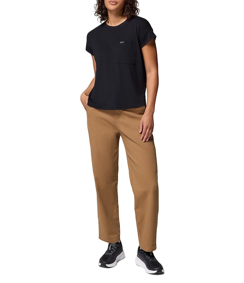 Columbia Daniela Falls Knit Crew Neck Short Sleeves Patch Pocket Tee