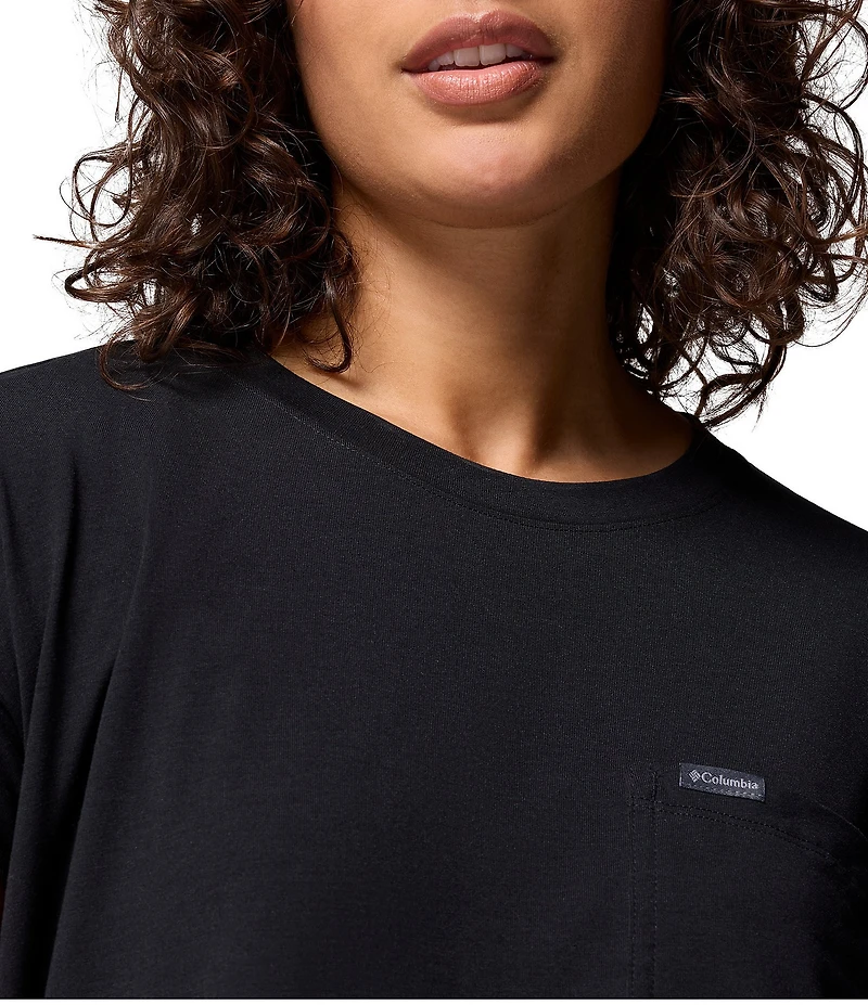 Columbia Daniela Falls Knit Crew Neck Short Sleeves Patch Pocket Tee