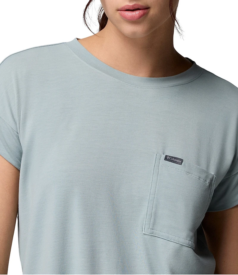Columbia Daniela Falls Knit Crew Neck Short Sleeves Patch Pocket Tee