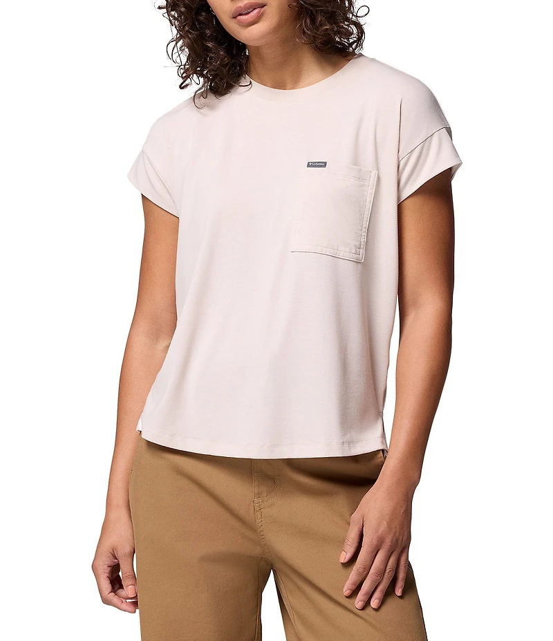 Columbia Daniela Falls Knit Crew Neck Short Sleeves Patch Pocket Tee
