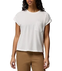 Columbia Daniela Falls Knit Crew Neck Short Sleeves Patch Pocket Tee