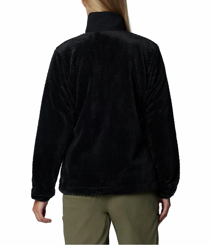 Columbia Fire Side Fleece Stand Collar Long Sleeves Zip Front Jacket