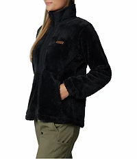 Columbia Fire Side Fleece Stand Collar Long Sleeves Zip Front Jacket