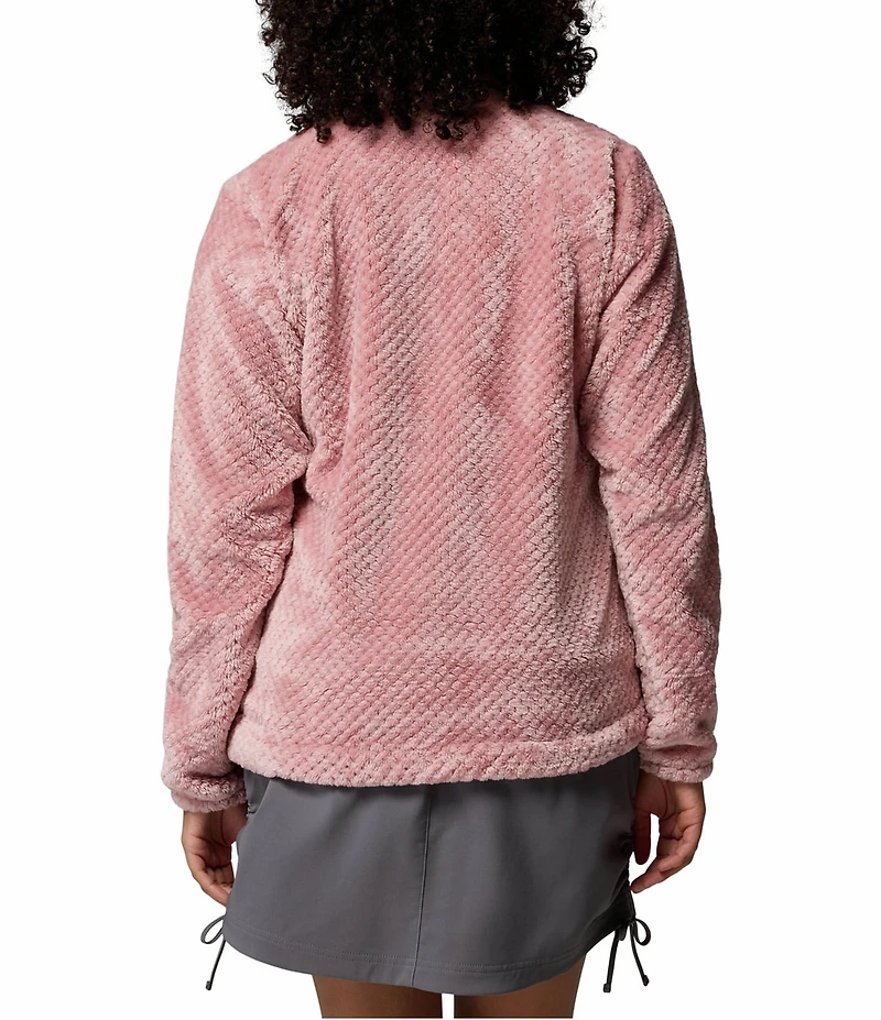 Columbia Fire Side Fleece Stand Collar Long Sleeves Zip Front Jacket