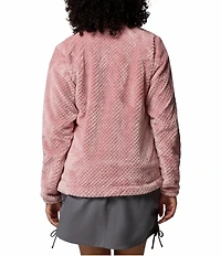 Columbia Fire Side Fleece Stand Collar Long Sleeves Zip Front Jacket