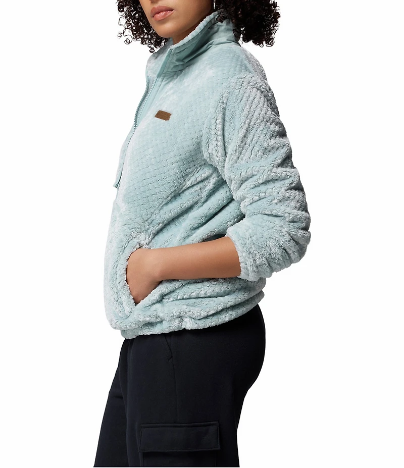 Columbia Fire Side Fleece Stand Collar Long Sleeves Zip Front Jacket