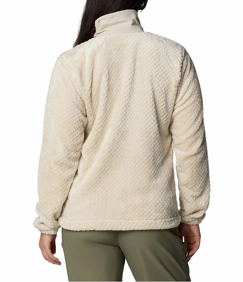 Columbia Fire Side Fleece Stand Collar Long Sleeves Zip Front Jacket