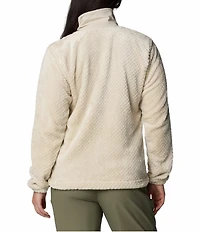 Columbia Fire Side Fleece Stand Collar Long Sleeves Zip Front Jacket