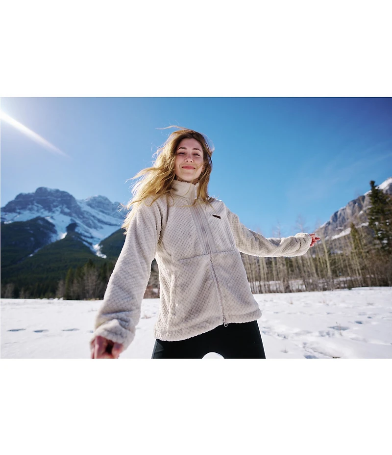 Columbia Fire Side Fleece Stand Collar Long Sleeves Zip Front Jacket