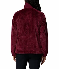 Columbia Fire Side Fleece Stand Collar Long Sleeves Zip Front Jacket