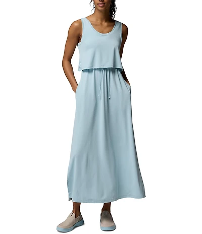 Columbia Freezer Scoop Neck Sleeveless Drawstring Maxi Dress