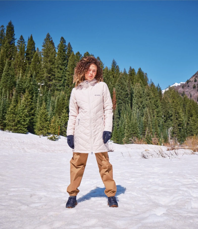 Columbia Heavenly Long Hooded Quilted Down Jacket