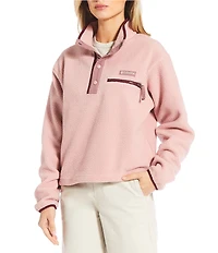 Columbia Helvetia Fleece Mock Neck Long Sleeve Snap Front Pullover