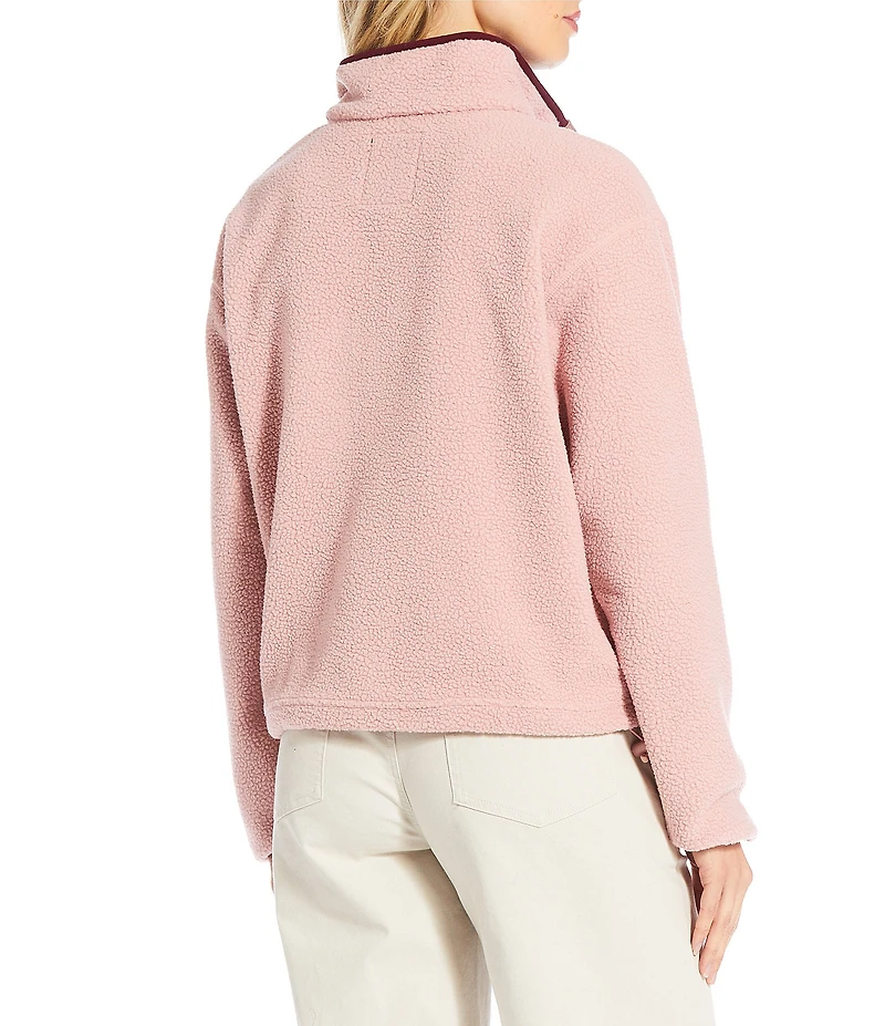 Columbia Helvetia Fleece Mock Neck Long Sleeve Snap Front Pullover