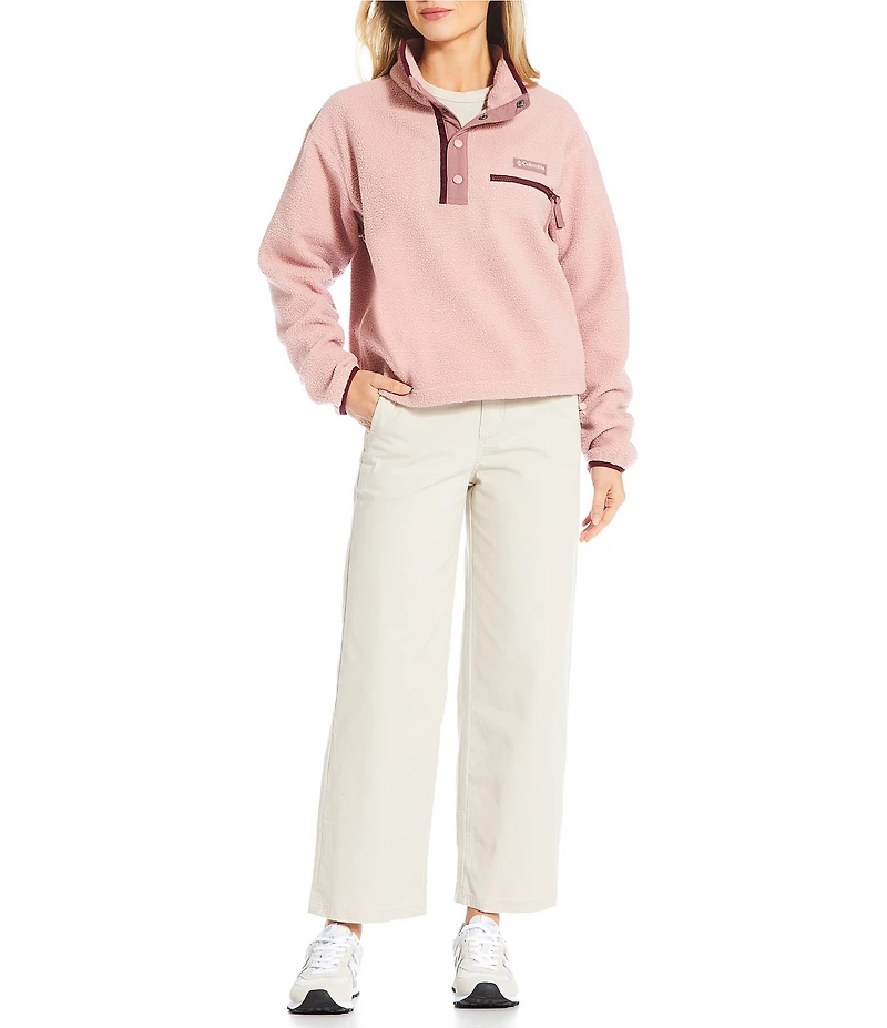 Columbia Helvetia Fleece Mock Neck Long Sleeve Snap Front Pullover