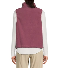 Columbia Helvetia Overlay Woven Stand Collar Button Front Vest