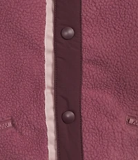 Columbia Helvetia Overlay Woven Stand Collar Button Front Vest