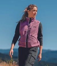 Columbia Helvetia Overlay Woven Stand Collar Button Front Vest