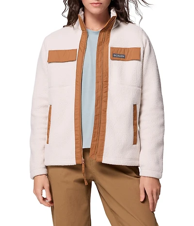 Columbia Juniper Peak Stand Collar Long Sleeves Drawcord Hem Full Zip Fleece Jacket