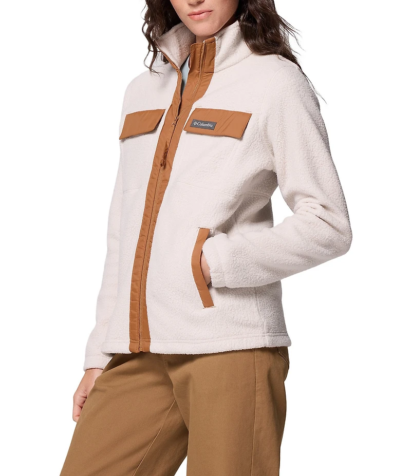 Columbia Juniper Peak Stand Collar Long Sleeves Drawcord Hem Full Zip Fleece Jacket