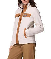 Columbia Juniper Peak Stand Collar Long Sleeves Drawcord Hem Full Zip Fleece Jacket