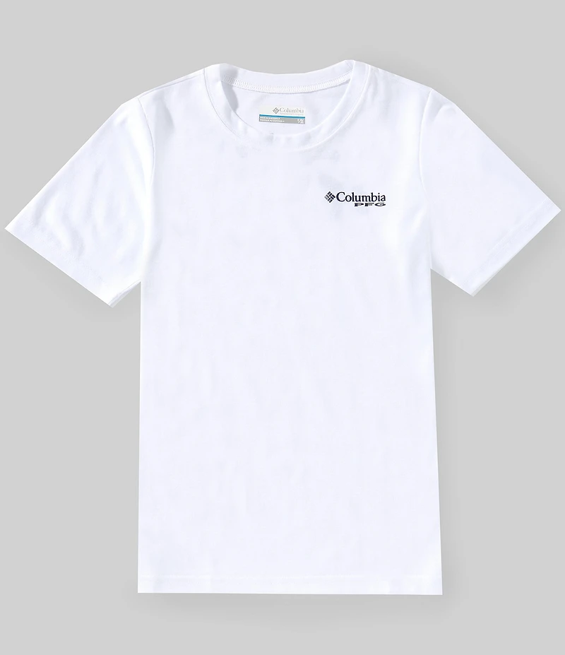 Columbia Little/Big Boys Short Sleeve PFG™ Elements Americana Fish Graphic T-Shirt