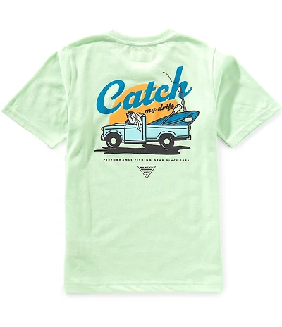 Columbia Little/Big Boys Short Sleeve PFG™ Elements Catch My Drift Graphic T-Shirt