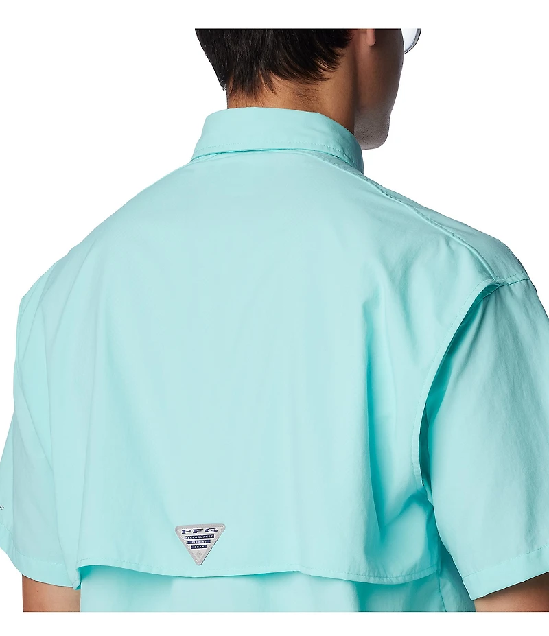 Columbia PFG Bahama II Relaxed Fit Solid Short Sleeve Woven Shirt
