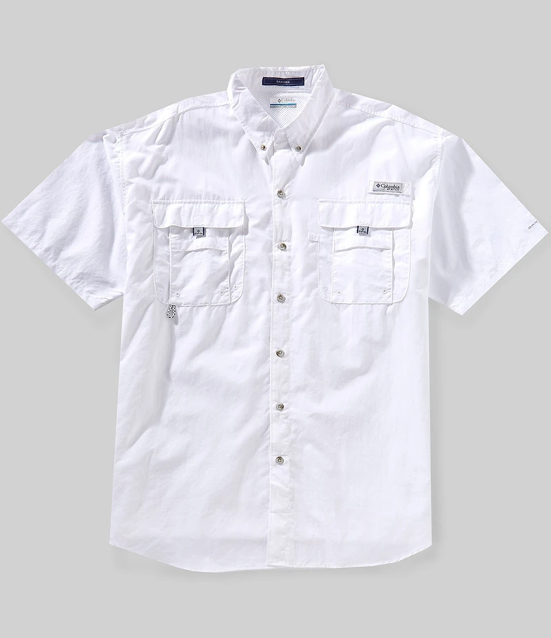 Columbia PFG Big & Tall Bahama II Solid Short-Sleeve Woven Shirt