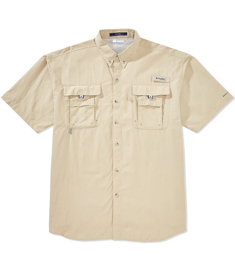 Columbia PFG Big & Tall Bahama II Solid Short-Sleeve Woven Shirt