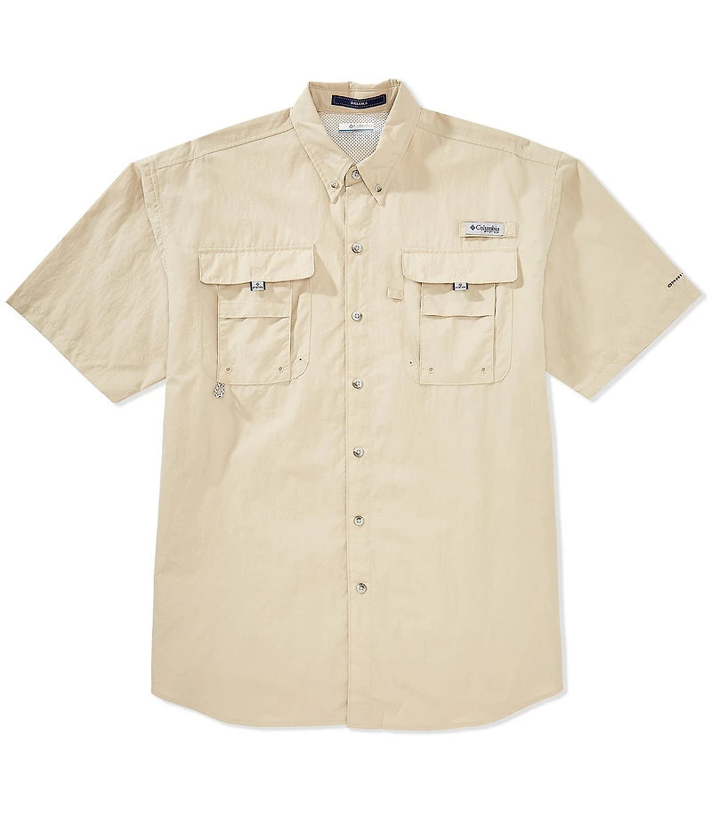 Columbia PFG Big & Tall Bahama II Solid Short-Sleeve Woven Shirt